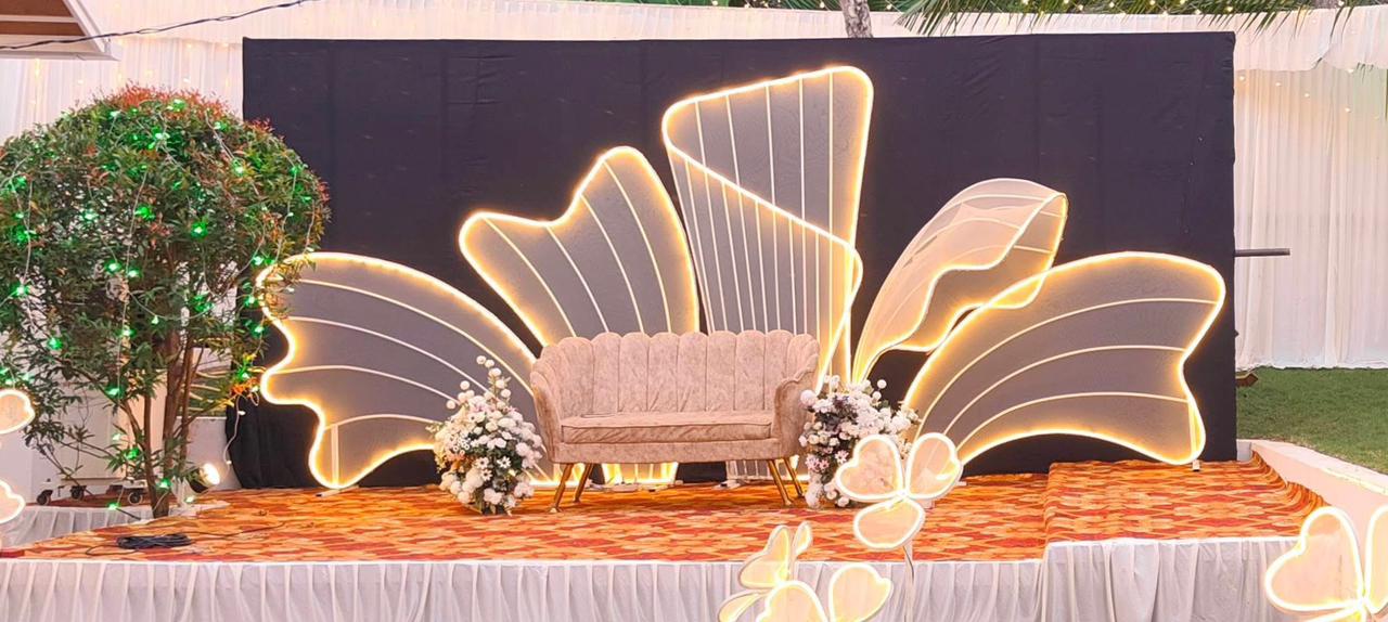 Wedding stage setup Kerala