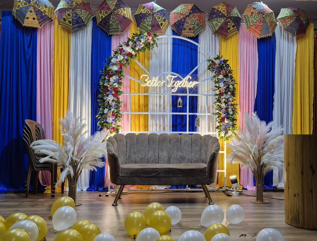 Engagement floral décor Kerala